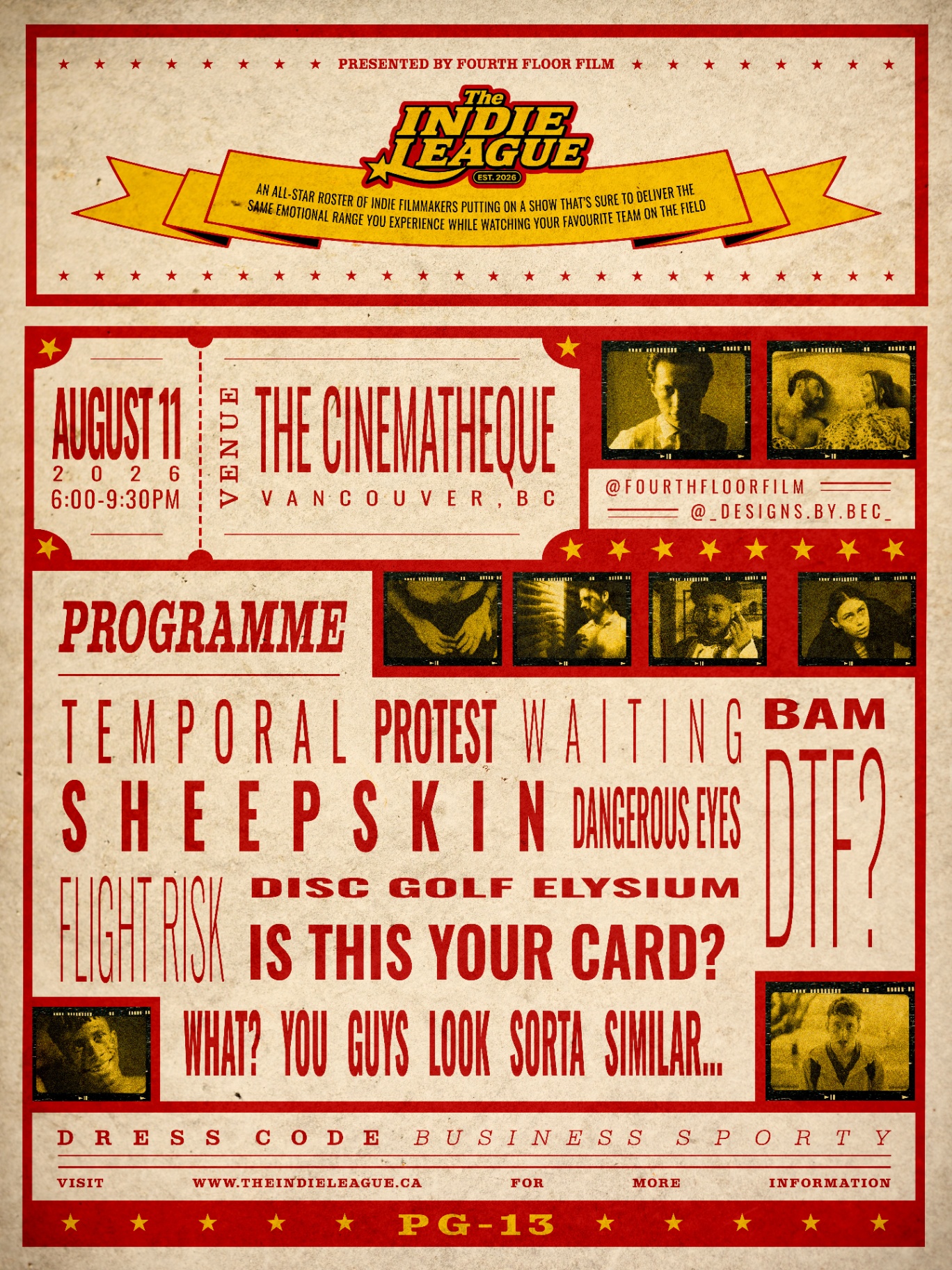 The Indie League event poster